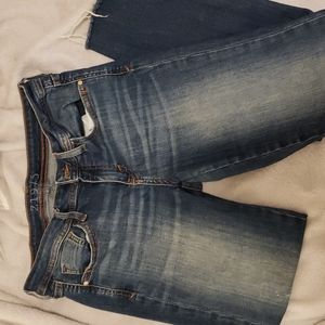 Zara Basic cropped distressed denim